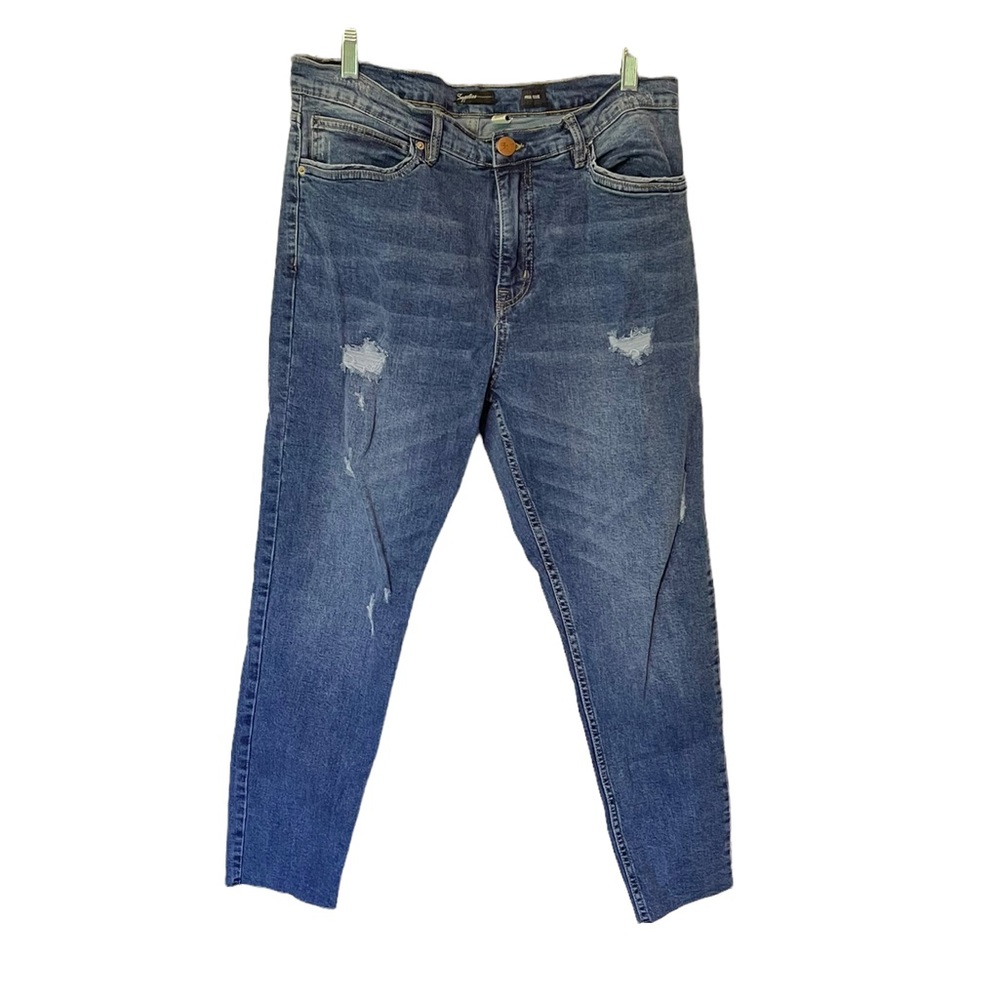 NWOT Supplies By Union Bay Hart Distressed Cropped Skinny Jeans Size 14